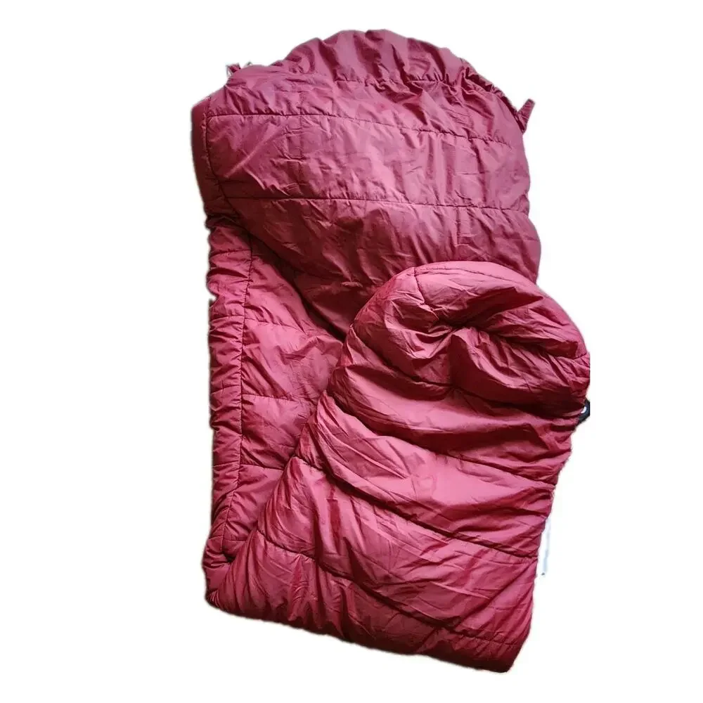 VTG LL Bean Mummy Sleeping Bag Adult Red Grey 1970/80s Camp Gear 3 Seasons USA